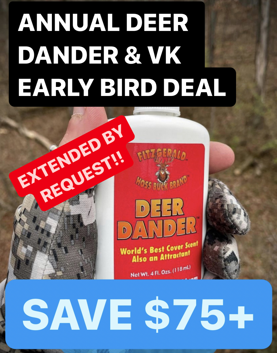 DEER DANDER EARLY BIRD PAYDAY 6 PACK + 1 VK DEEP DEAL